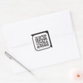 Zet je Scannable QR code op deze Vierkante Sticker (Envelop)
