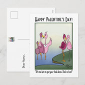 Zet je voet op Valentijnsdag Feestdagenkaart (Voorkant / Achterkant)