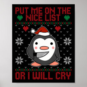 Zet me op de leuke lijst of ik huil pinguïnliefheb poster