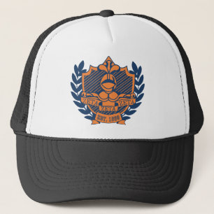 Zeta Zeta Zeta Frathood Crest - Navy/Oranje Trucker Pet