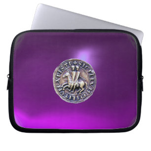 ZETEL VAN DE KNIGHTS paars grijze gem Laptop Sleeve
