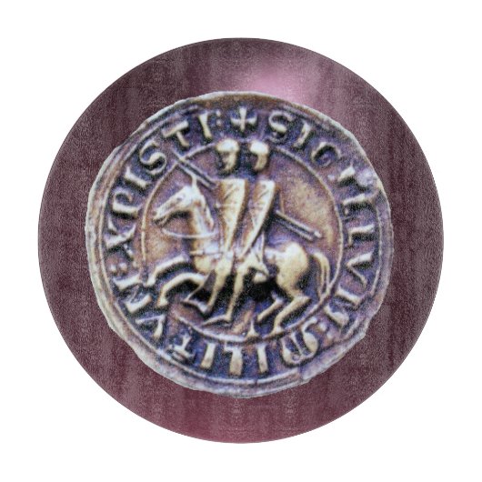 ZETEL VAN DE KNIGHTS-paarse TEMPLAR Snijplank (Voorkant)