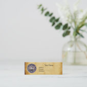 ZETEL VAN HET PLAATS VAN KNIGHTS TEMPLAR MONOGRAM MINI VISITEKAARTJE (Staand voorkant)