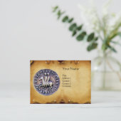 ZETEL VAN HET PLAATS VAN KNIGHTS TEMPLAR MONOGRAM VISITEKAARTJE (Staand voorkant)