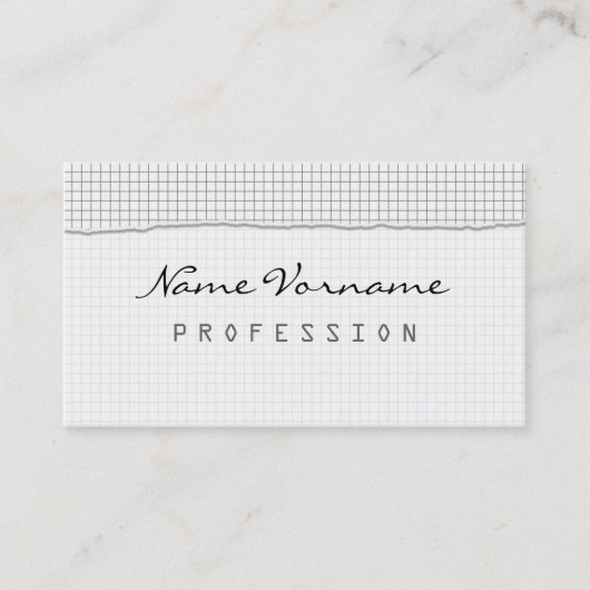 Zettel Visitekaartje (Voorkant)
