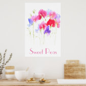ZETTEN PEAS WATERVERF STIJLE POSTER (Keuken)