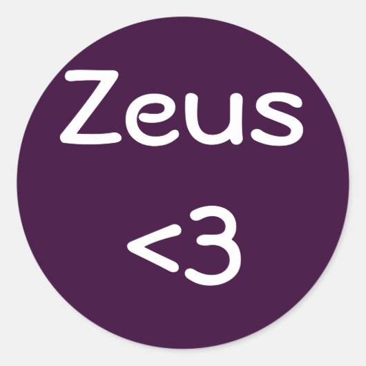 Zeus <3 sticker (Voorkant)