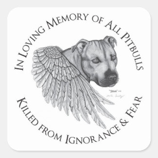 Zeus angel vierkante sticker