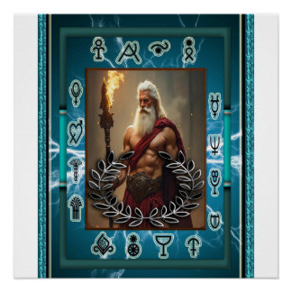Zeus bij het klaar glanzende Poster Perfect Poster