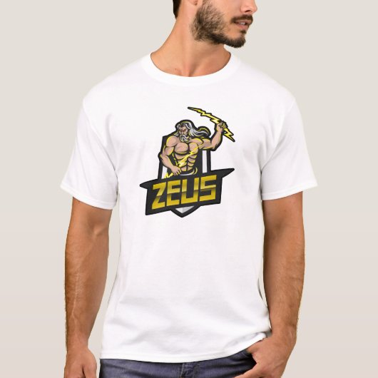Zeus Bliksemschicht Griekse mythen T-shirt (Voorkant)