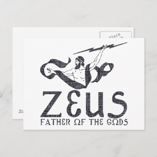 Zeus Briefkaart (Voorkant / Achterkant)
