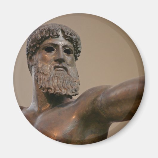 Zeus bronze standbeeld in Athene Griekenland Magneet (Voorkant)