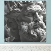 Zeus god canvas afdruk (Insitu (Houten vloer))