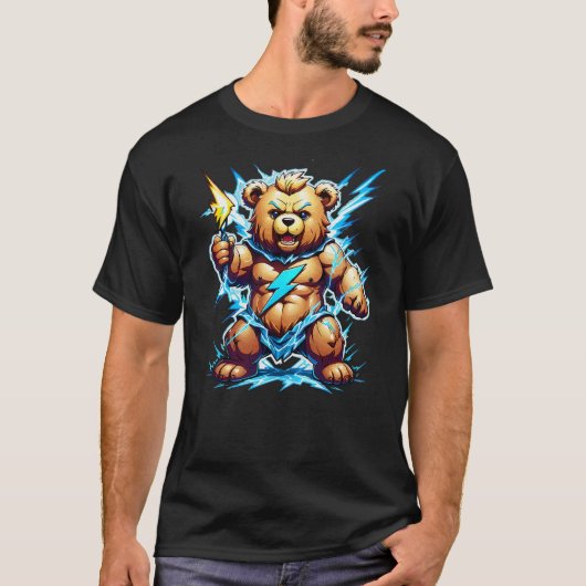 Zeus Greek God of Lighting & Thunder Teddy Bear Ca T-shirt (Voorkant)
