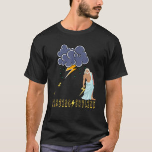 Zeus Grieks God Donder Bliksem Bolt Storm Retro T-shirt
