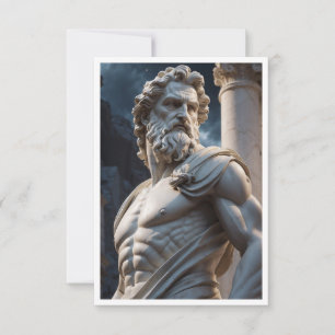 Zeus Griekse God Beeld Uitnodiging