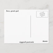 Zeus, griekse god briefkaart (Achterkant)