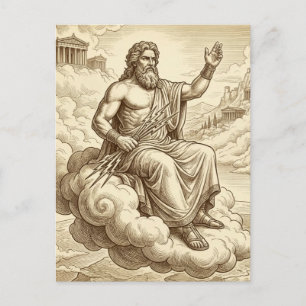 Zeus Griekse Mythologie Ansichtkaart Briefkaart