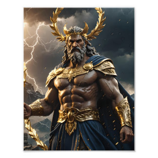 Zeus Jupiter Romeinse Griekse God Foto Afdruk