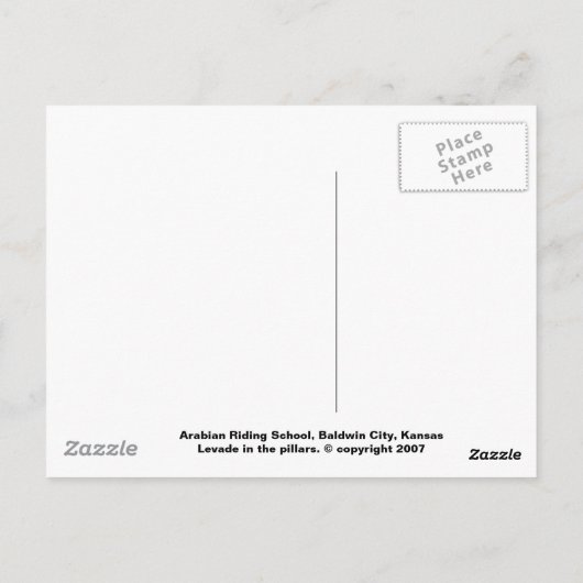 Zeus, Levade in het Briefkaart van de pijlers (Achterkant)