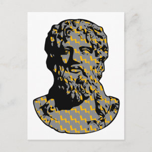 Zeus marble standbeeld briefkaart