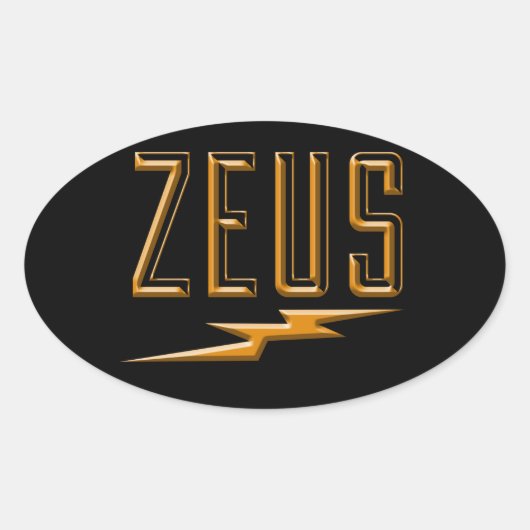 Zeus Ovale Sticker (Voorkant)