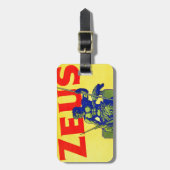 Zeus - Vintage Poster Design Bagagelabel (Voorkant verticaal)