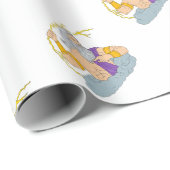 Zeus Wielding Thunderbolt Lightning Tekening Cadeaupapier (Rol Hoek)