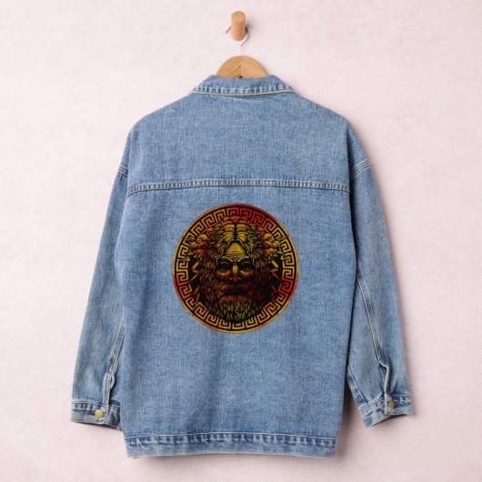 Zeus's oude schild kunst print denim jacket (Hangar)