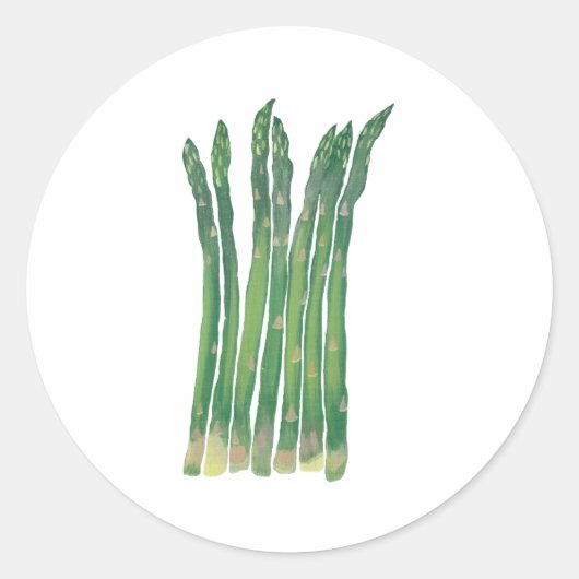 Zeven Asparagus Spears over Stickers (Voorkant)
