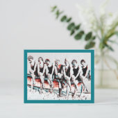 Zeven badschoonheidspalen briefkaart (Staand voorkant)