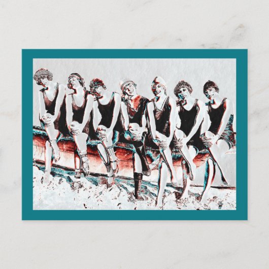 Zeven badschoonheidspalen briefkaart (Voorkant)