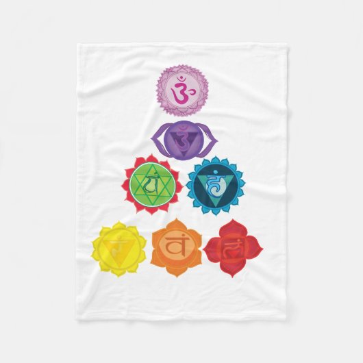 Zeven Chakra Fleece Deken (Voorkant)