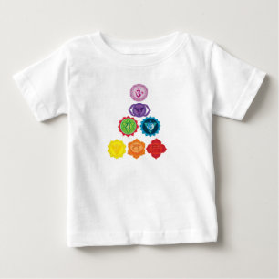 Zeven Chakra Yoga Baby Peuter T-shirt met lange mo