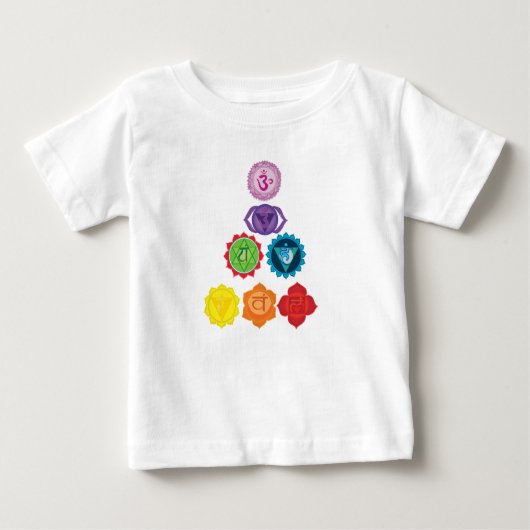 Zeven Chakra Yoga Baby Peuter T-shirt met lange mo (Voorkant)