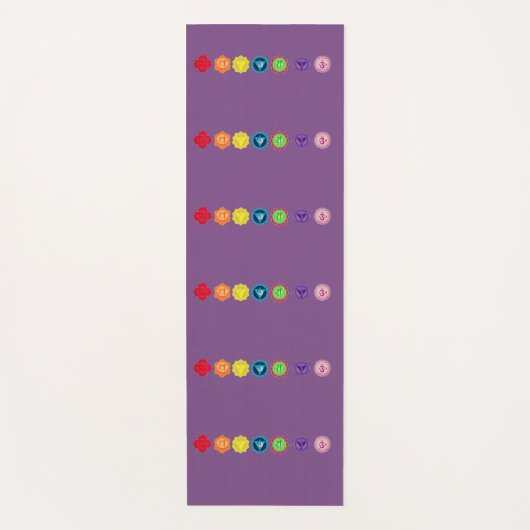 Zeven Chakra Yoga Mat (Voorkant)