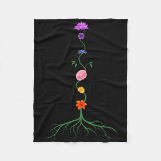 Zeven Chakras Als Chakra Kleurige Bloemen, Yoga En Fleece Deken