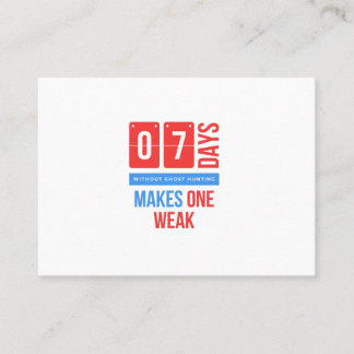 Zeven dagen zonder spookjacht maken één zwak.pn contactkaartje