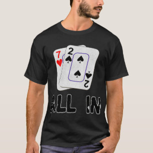 Zeven deaus allemaal in theeën houden een Em Shov T-shirt