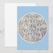 Zeven deugden en Jezus Christus Kaart (Voorkant / Achterkant)