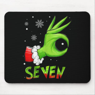 Zeven grappige 6 7 meme Kerstman Kerstmis Xmas Ler Muismat