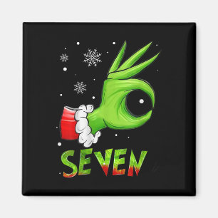 Zeven grappige 6 7 Meme Sinterklaas Kerstmis Xmas Magneet