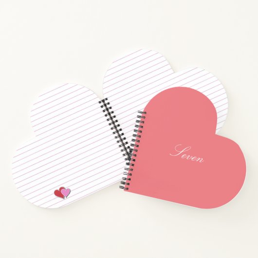 "Zeven" Heart Shaped Notebook Notitieboek (Binnen)