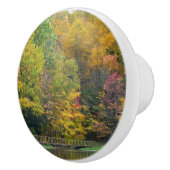 Zeven Herfst Bridge II Autumn Landschap Keramische Knop (Rechts)