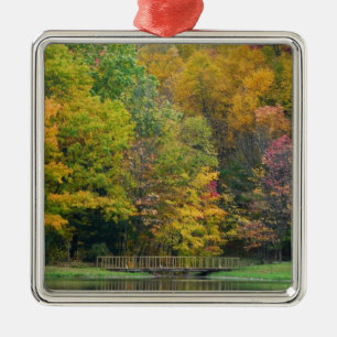 Zeven Herfst Bridge II Autumn Landschap Metalen Ornament
