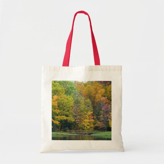 Zeven Herfst Bridge II Autumn Landschap Tote Bag (Voorkant)