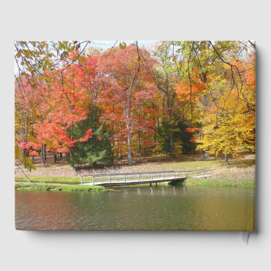 Zeven Herfst Bridge III Autumn Landschap Gastenboek (Achterkant)