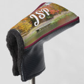 Zeven Herfst Bridge III Autumn Landschap Golfheadcover (3/4 voorkant)