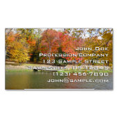 Zeven Herfst Bridge III Autumn Landschap Magnetisch Visitekaartje (Voorkant)