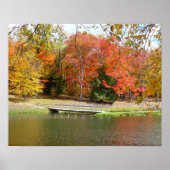 Zeven Herfst Bridge III Autumn Landschap Poster (Voorkant)